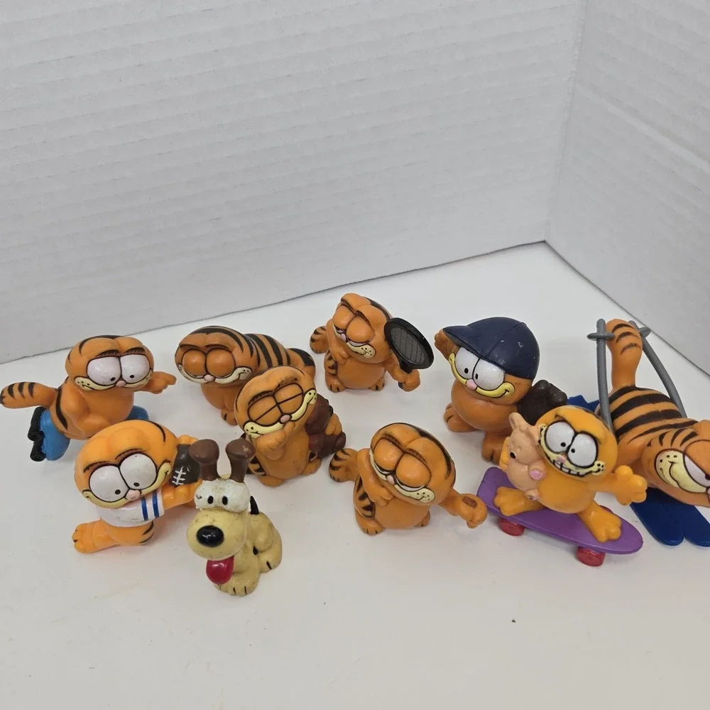 Lot of 10 Vintage 1978-1981 Garfield PVC Figures Prod Of ‎ Hong Kong & China 2